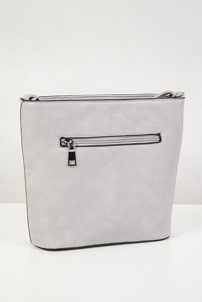 Mała szara torebka z zamkami