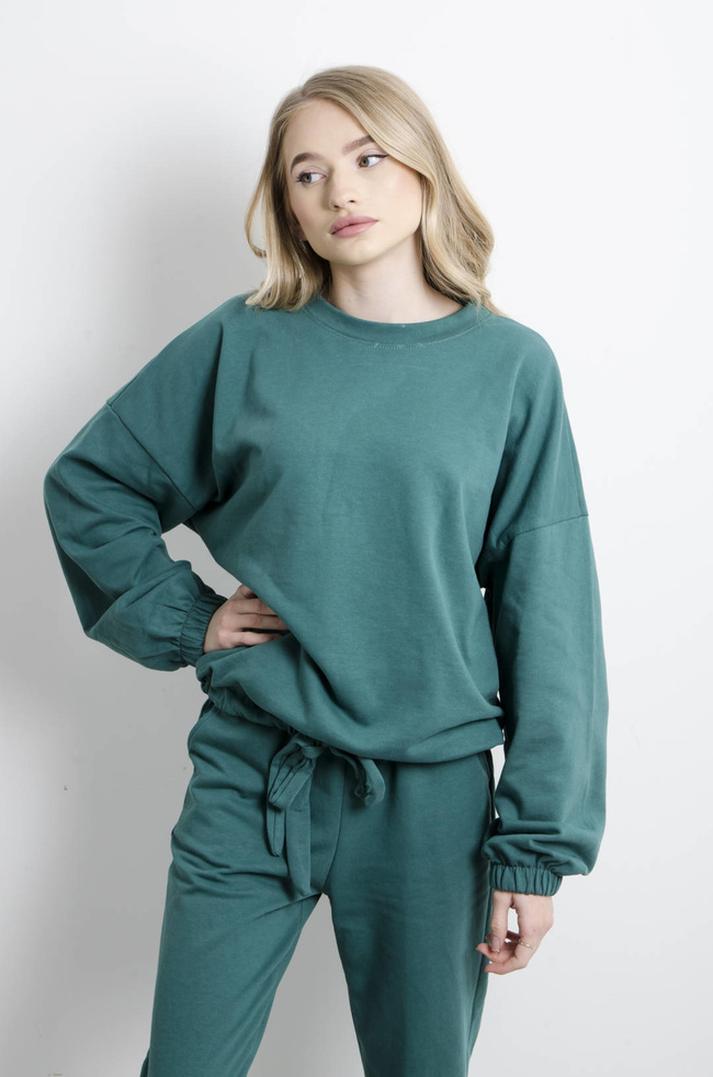 KOMPLET DRESOWY BAWEŁNIANY W KOLORZE TURKUSOWYM