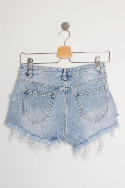 JASNE JEANSOWE SZORTY ZAPINANE NA GUZIKI