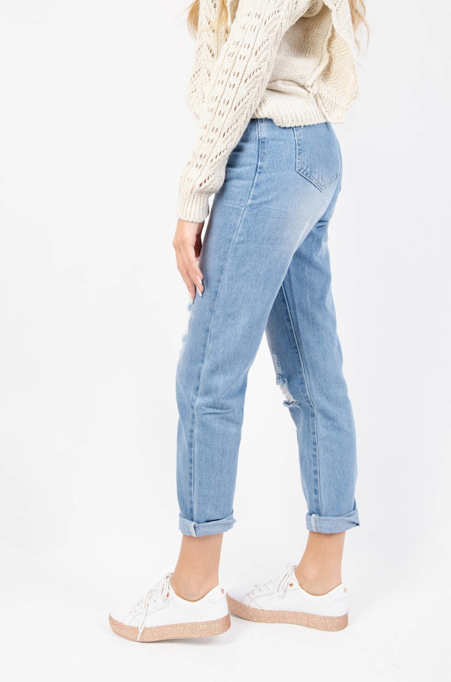 JASNE SPODNIE JEANSOWE BOYFRIEND 