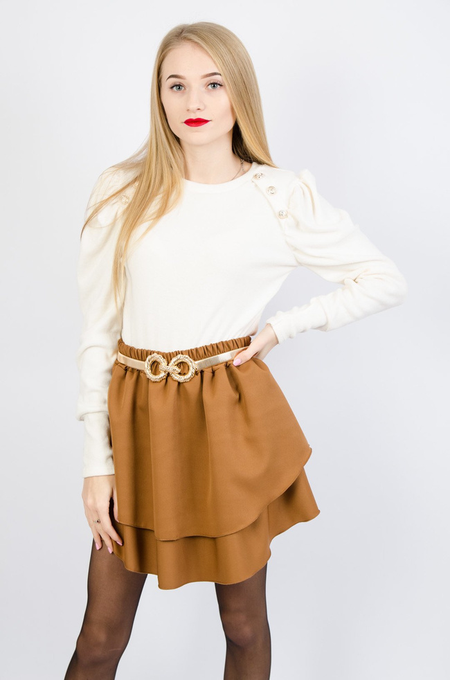 BIAŁA BLUZKA Z BUFIASTYMI RĘKAWAMI