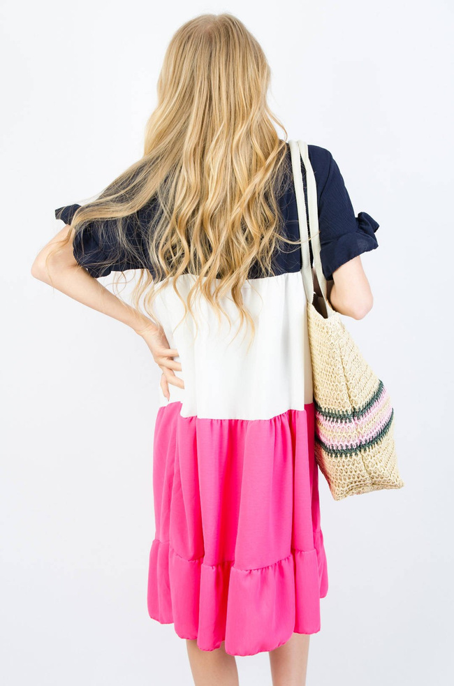 KOLOROWA SUKIENKA W PASKI