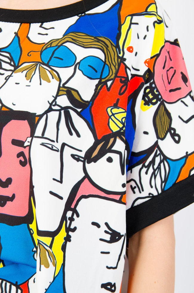 KOLOROWY T-SHIRT OVERSIZE 