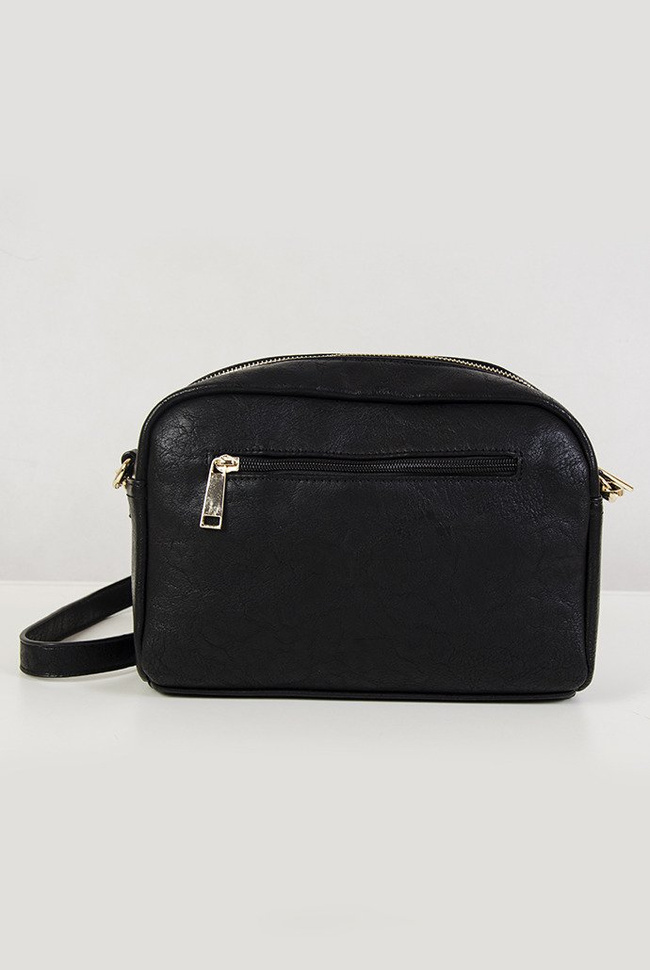 Czarna, mała torebka ze sprzączką
