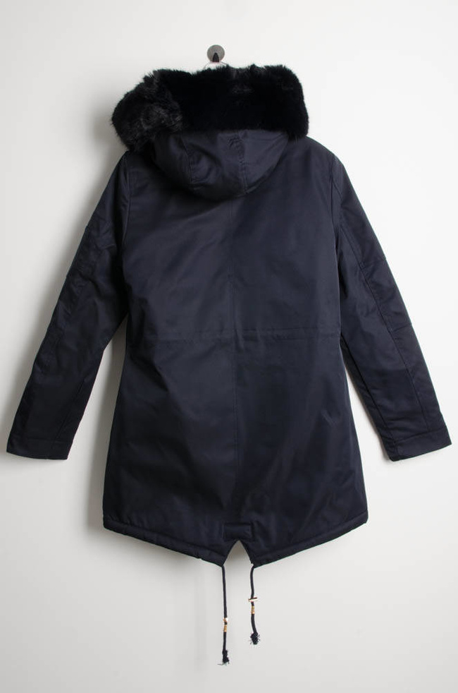 GRANATOWA KURTKA PARKA ZIMOWA