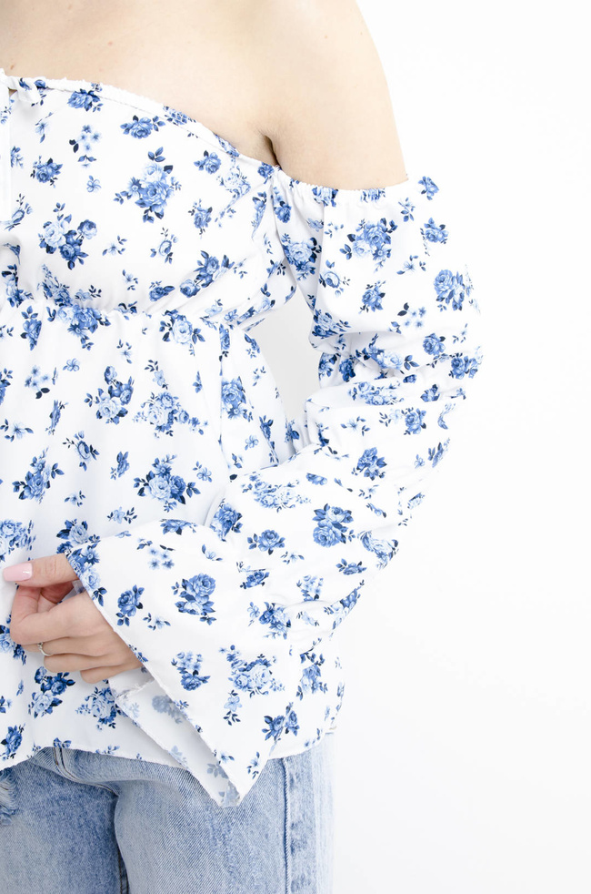 BLUZKA HISZPANKA W KWIATY