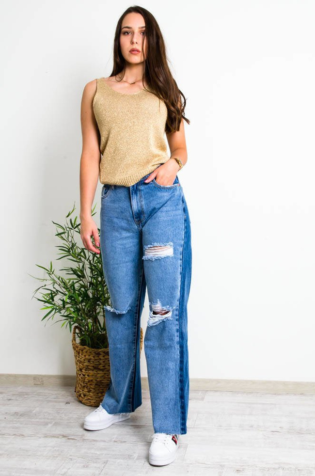 TOP NA RAMIĄCZKACH PRZESZYWANY ZŁOTĄ NITKĄ