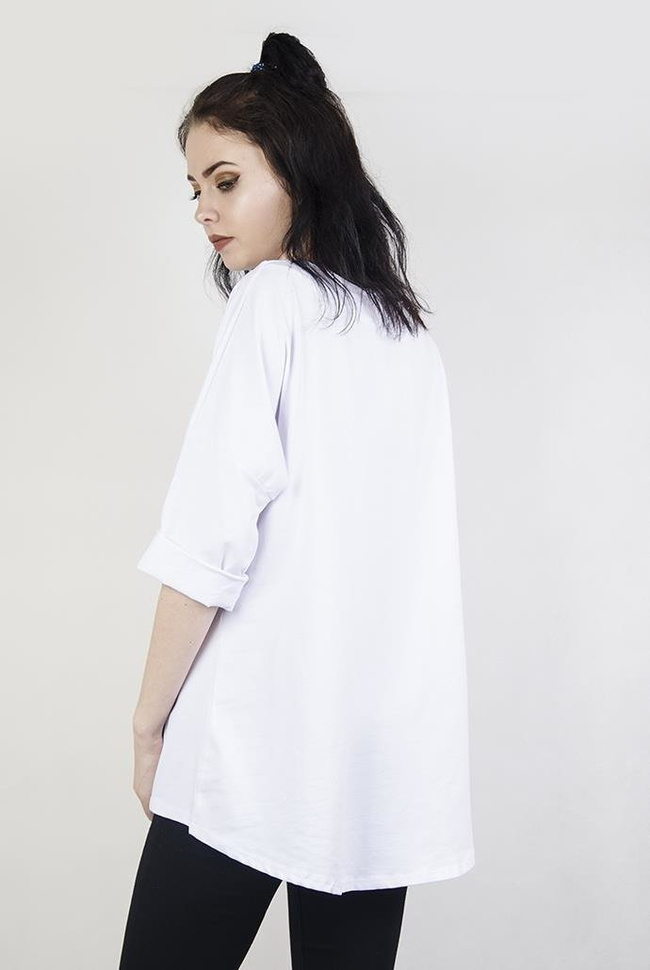 Biała bluzka z nadrukiem