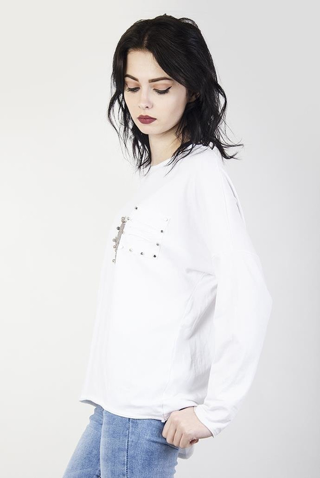 Biała bluzka z gwiazdą