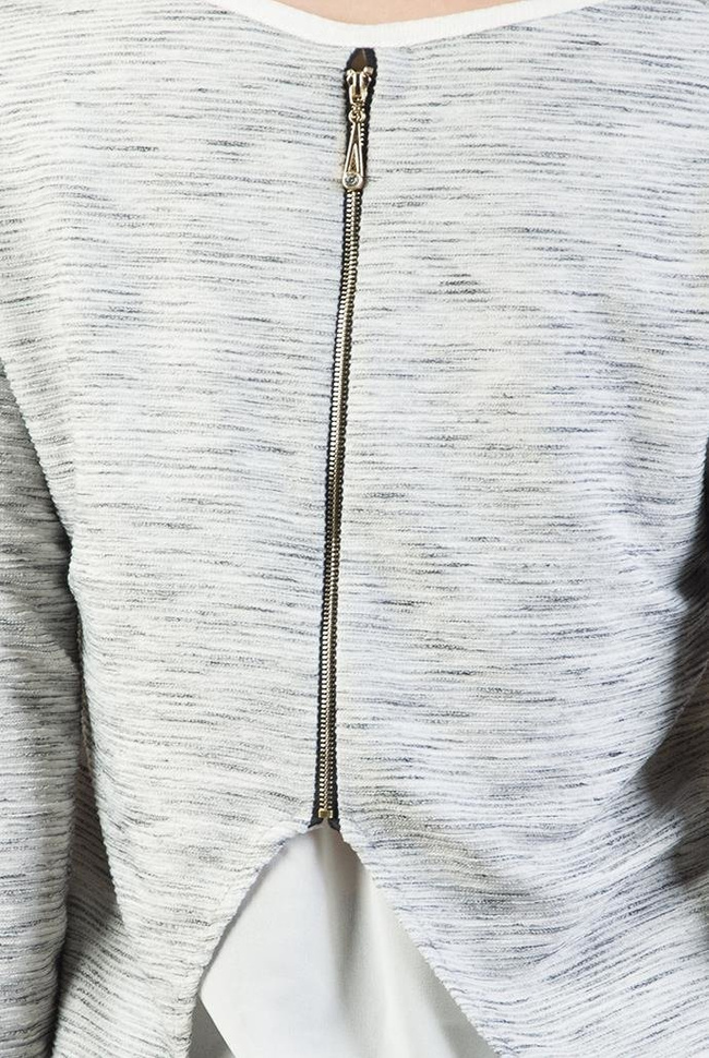 Szara asymetryczna bluzka