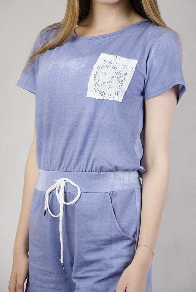 Kombinezon dekatyzowany z koronką