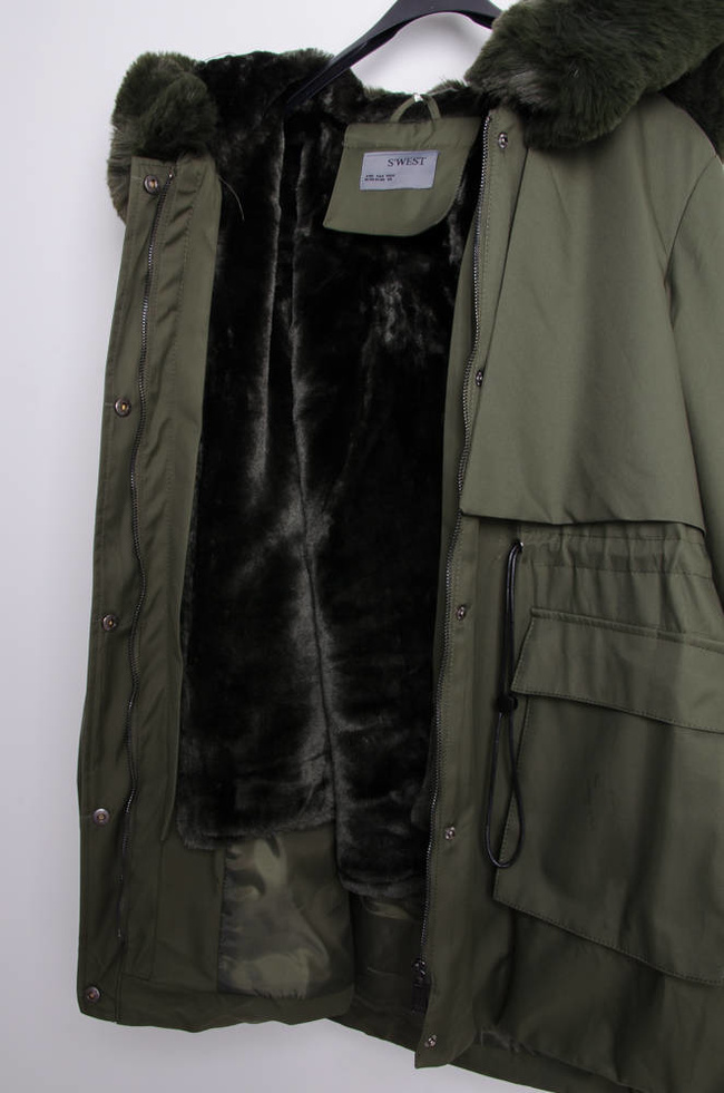 ZIELONA KURTKA PARKA Z OCIEPLENIEM