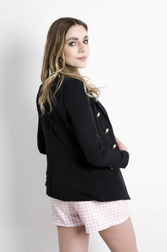 MARYNARKA Z GUZIKAMI W KOLORZE CZARNYM