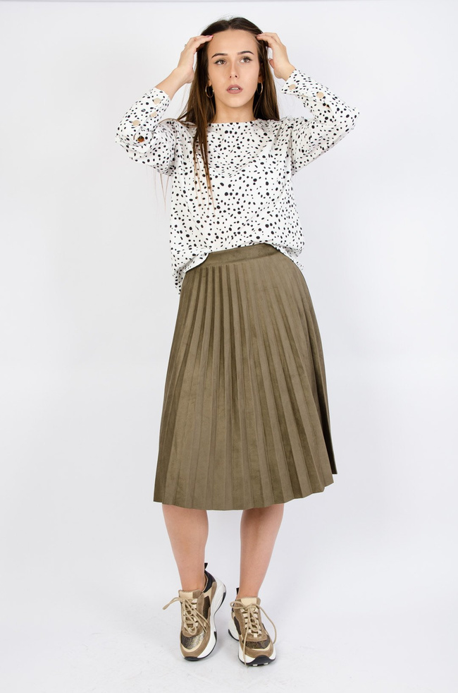 Biała bluzka w kropki