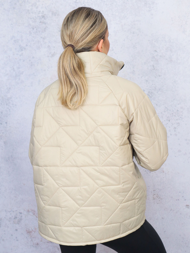 KURTKA PIKOWANA OVERSIZE- BEŻOWA