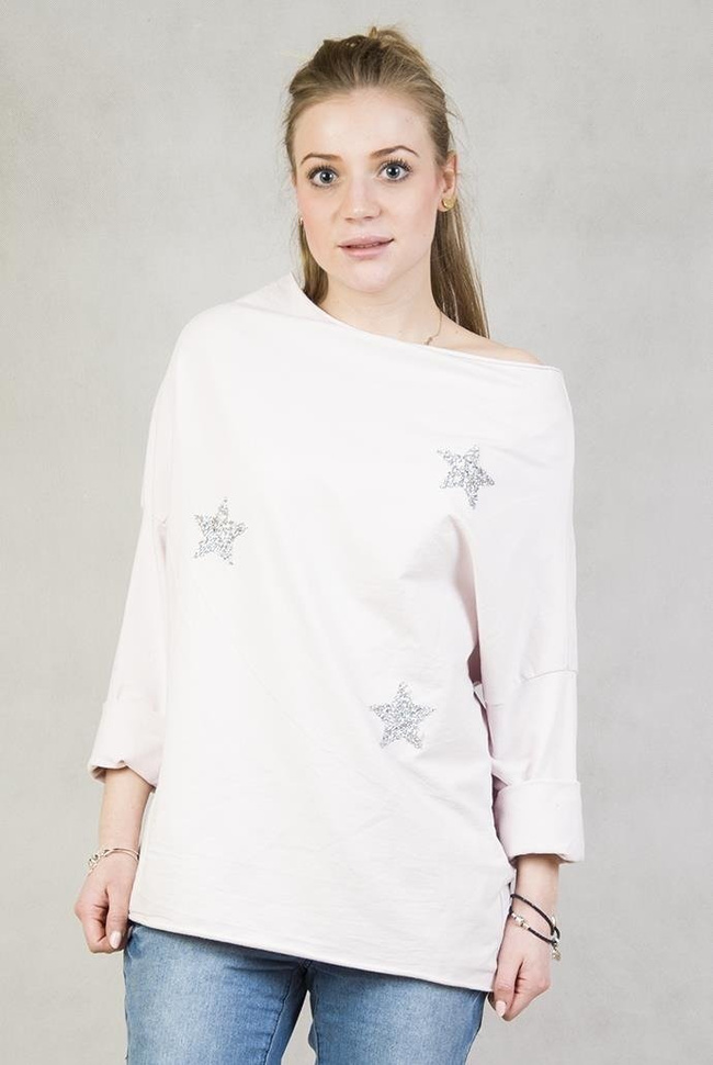 Różowa bluzka z trzema gwiazdkami