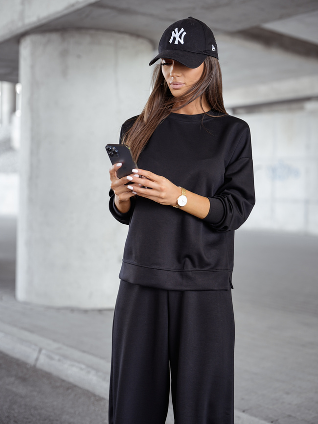 KOMPLET DRESOWY BLUZA+ SPODNIE- CZARNY