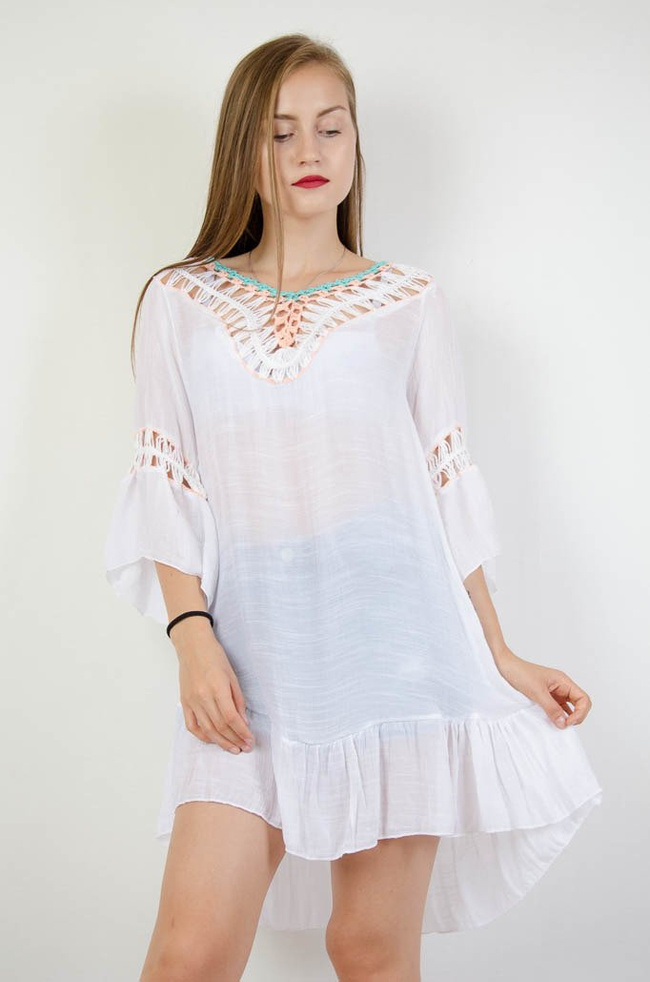 BIAŁA TUNIKA W STYLU BOHO
