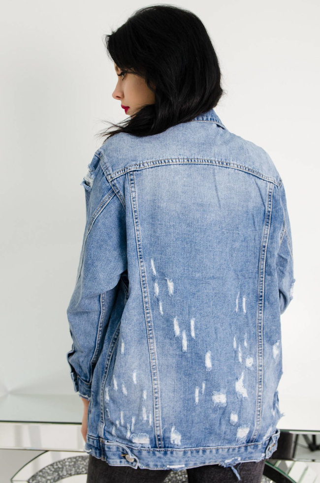 KATANA JEANSOWA Z DROBNYMI PRZETARCIAMI