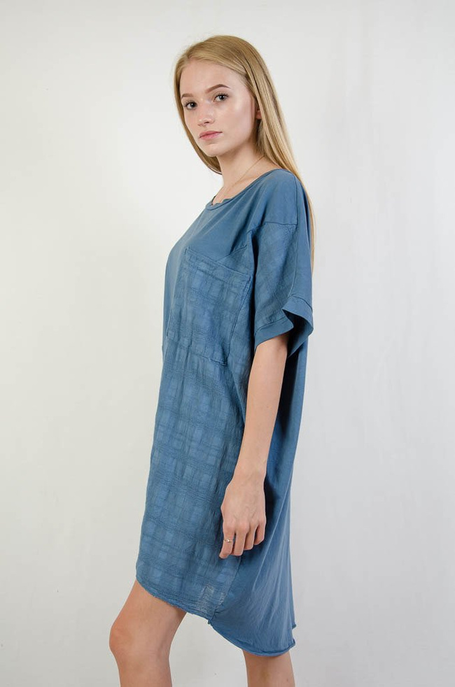 NIEBIESKA TUNIKA OVERSIZE