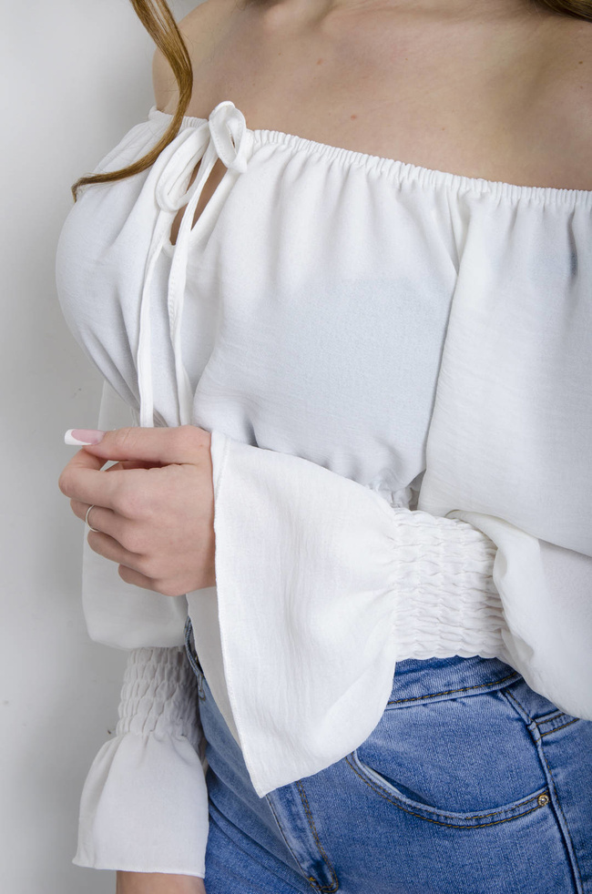 BLUZKA HISZPANKA BIAŁA