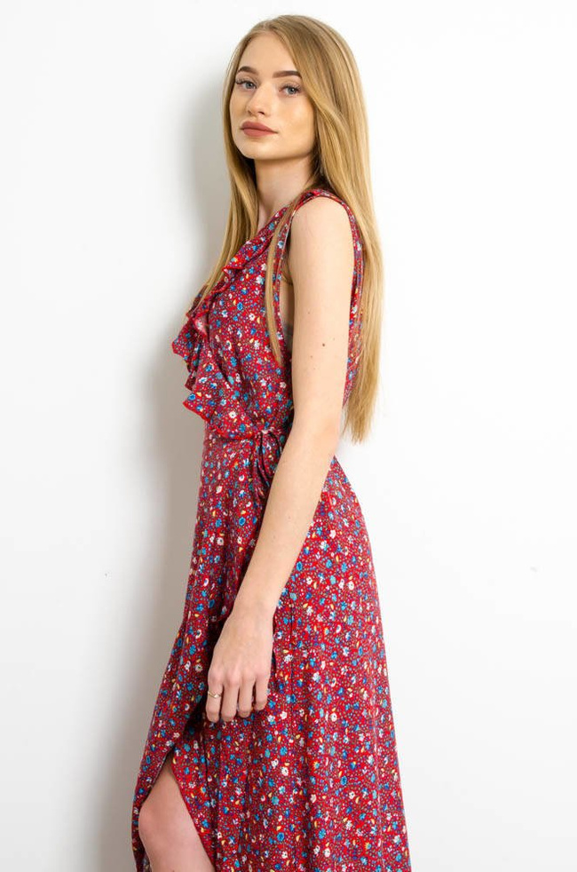 SUKIENKA NARZUTA W KWIATY WIĄZANA