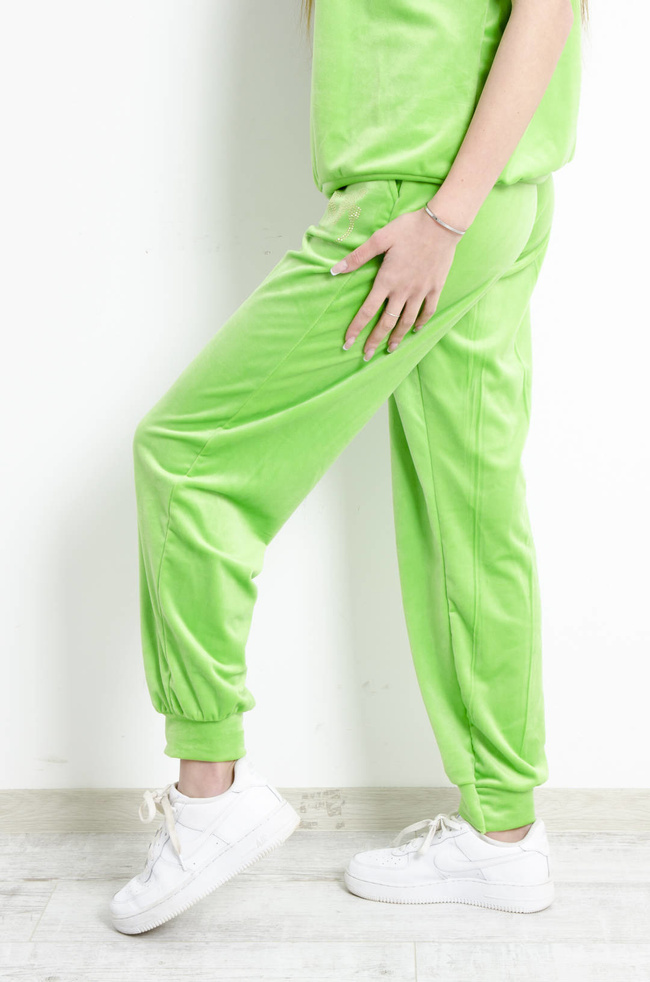 KOMPLET DRESOWY - WELUROWY W KOLORZE ZIELONYM