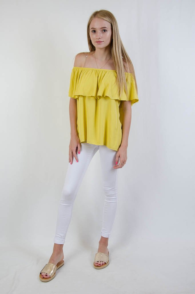 Żółta bluzka hiszpanka