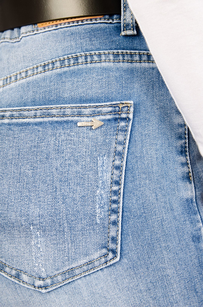 JASNE SPODNIE JEANSOWE TYPU RELAXED FIT - WYSOKI STAN 