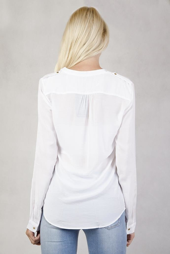 Koszula zapinana na 3 guziki biała