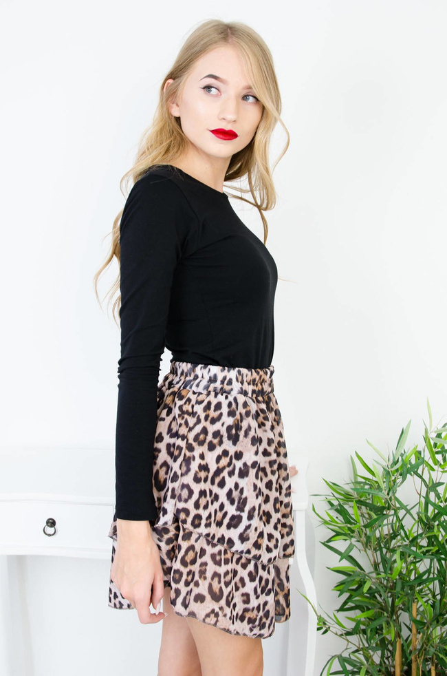 ROZKLOSZOWANA SPÓDNICA W PANTERKĘ