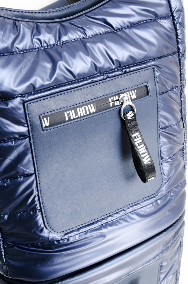 TORBA MATERIAŁOWA PIKOWANA GRANATOWA- SHOPPER