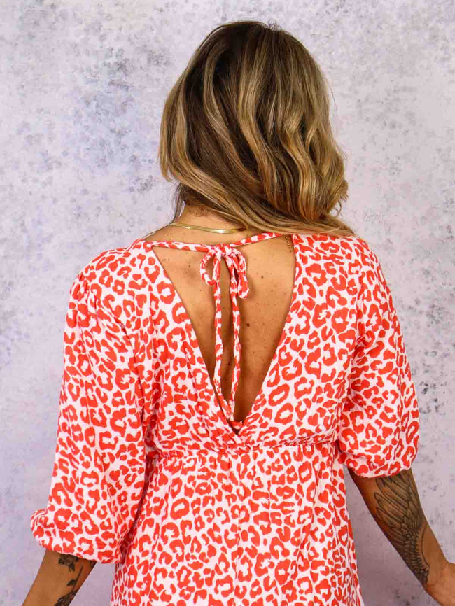 SUKIENKA MAXI W CĘTKI- POMARAŃCZOWA