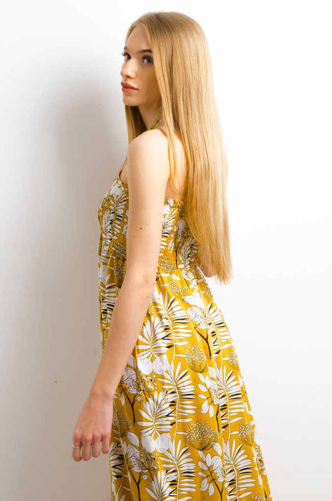 DŁUGA SUKIENKA Z WIĄZANIEM NA SZYI