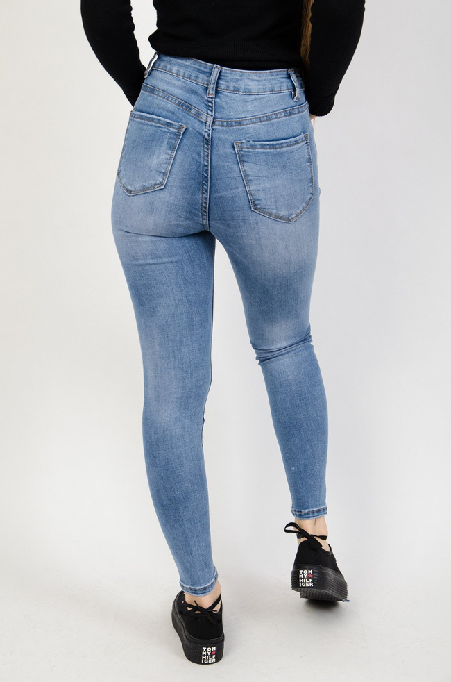 Jasne spodnie jeansowe,delikatnie cieniowane