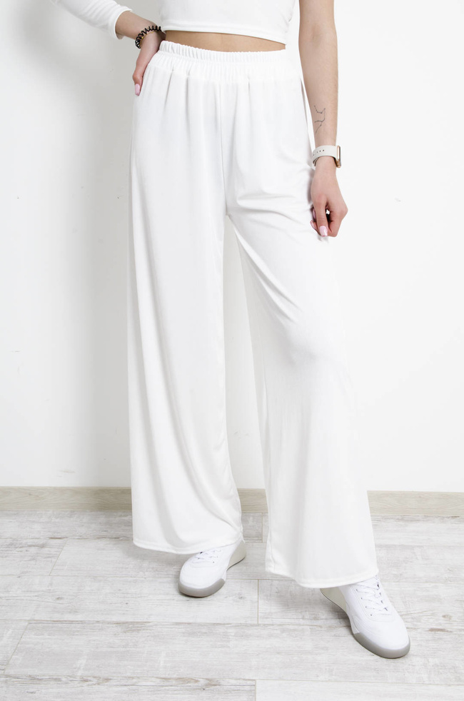 KOMPLET SPODNIE+ TOP - BIAŁY