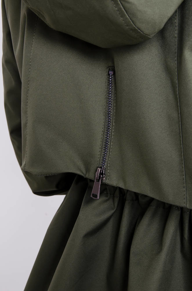 ZIELONA KURTKA PARKA Z OCIEPLENIEM