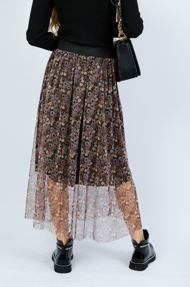 Spódnica tiulowa w kwiaty 