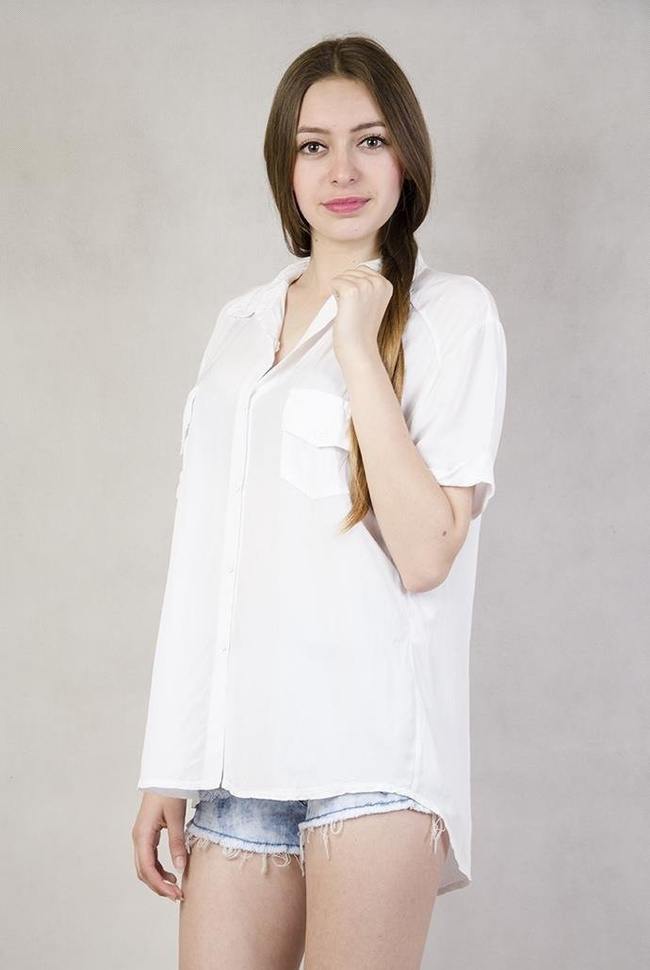 Koszula na krótki rękaw biała