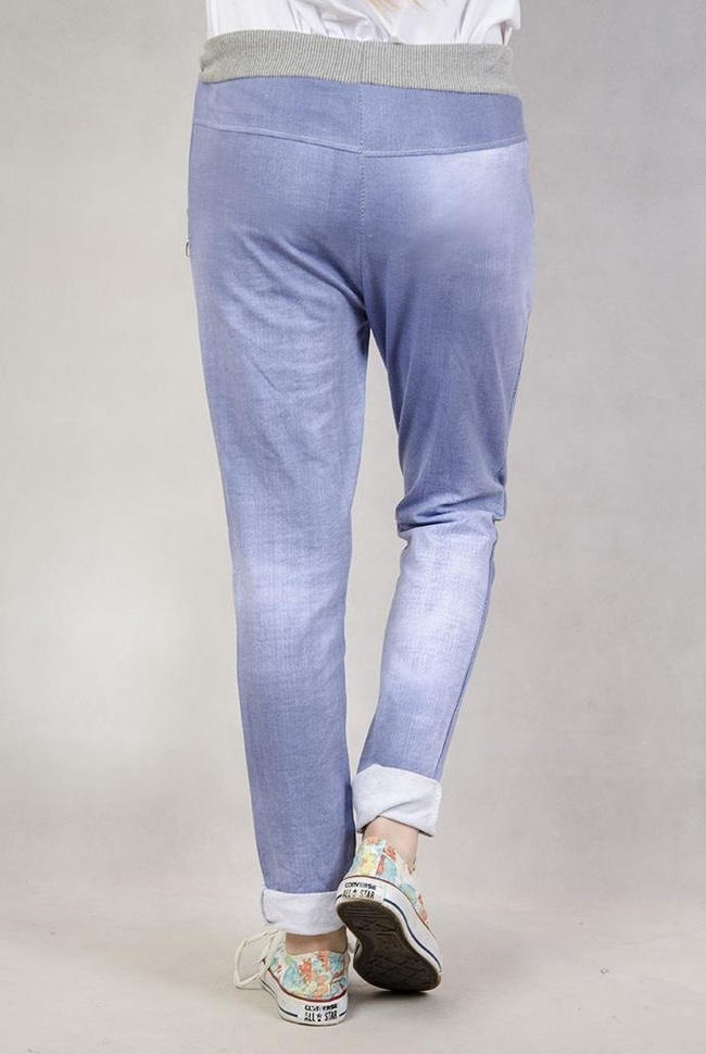 Spodnie dresowe z zamkiem niebieskie