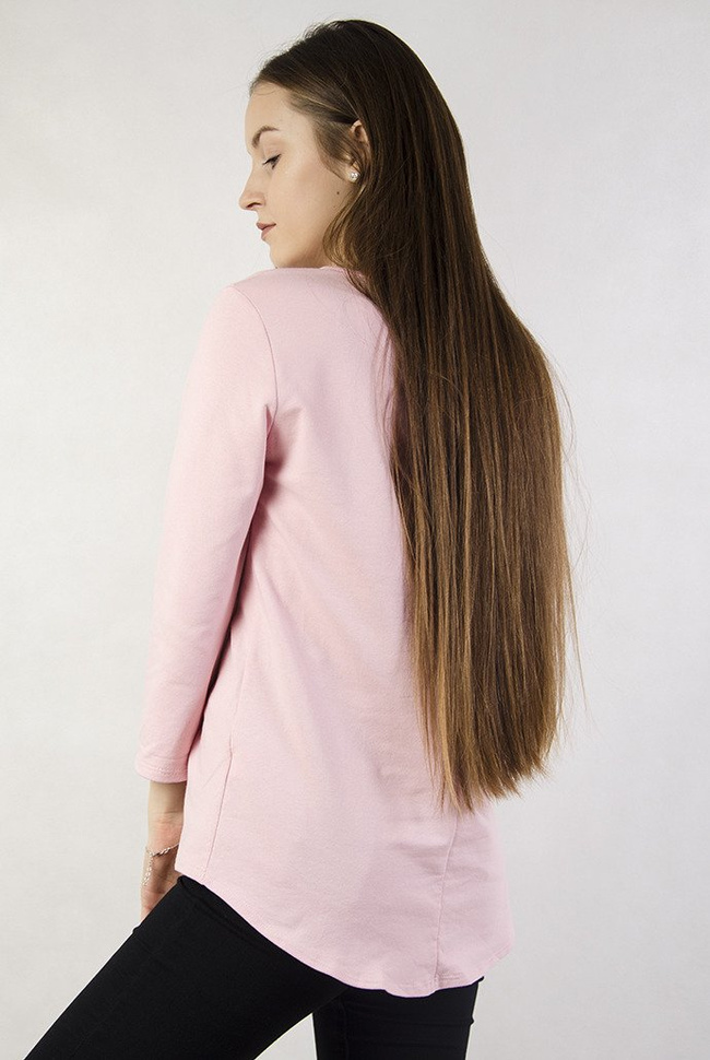 Różowa bluzka z flamingami 