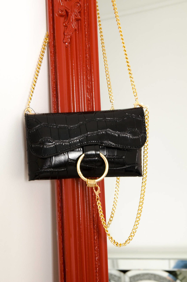 MINI TOREBKA NA ŁAŃCUSZKU Z WYTŁACZANYM WZOREM