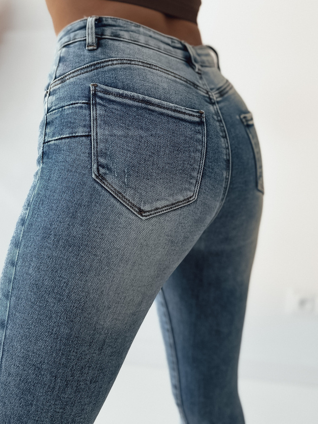 SPODNIE JEANSOWE SKINNY PUSH UP- NIEBIESKI