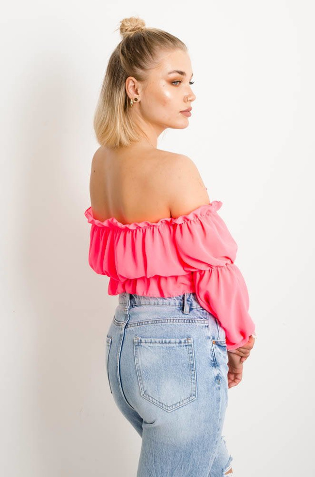 NEONOWY KRÓTKI TOP - HISZPANKA