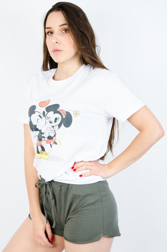 BIAŁY T-SHIRT Z APLIKACJĄ