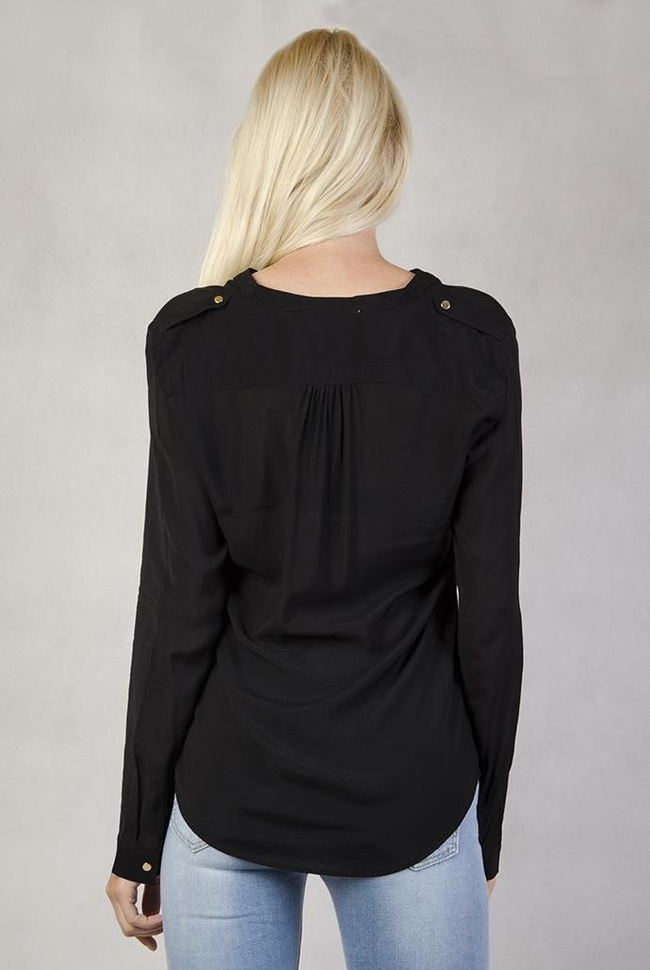 Koszula zapinana na 3 guziki czarna