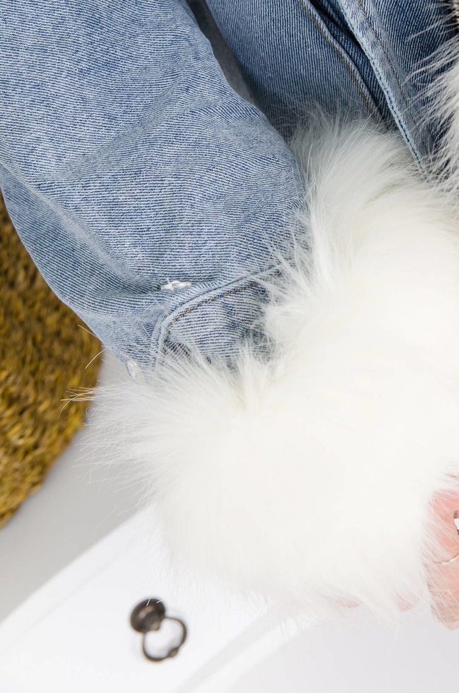 KURTKA JEANSOWA Z FUTERKIEM