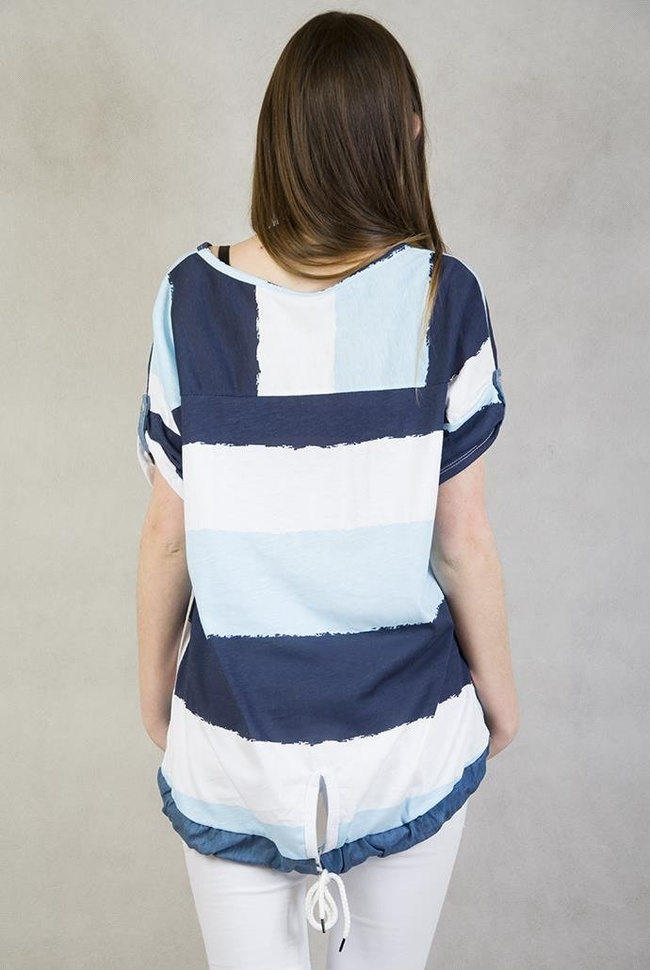 Bluzka w biało-niebieskie pasy