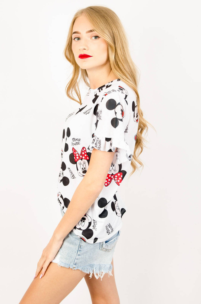 BIAŁA BLUZKA Z APLIKACJĄ