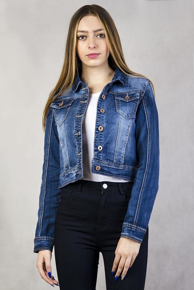 Krótka kurtka jeansowa